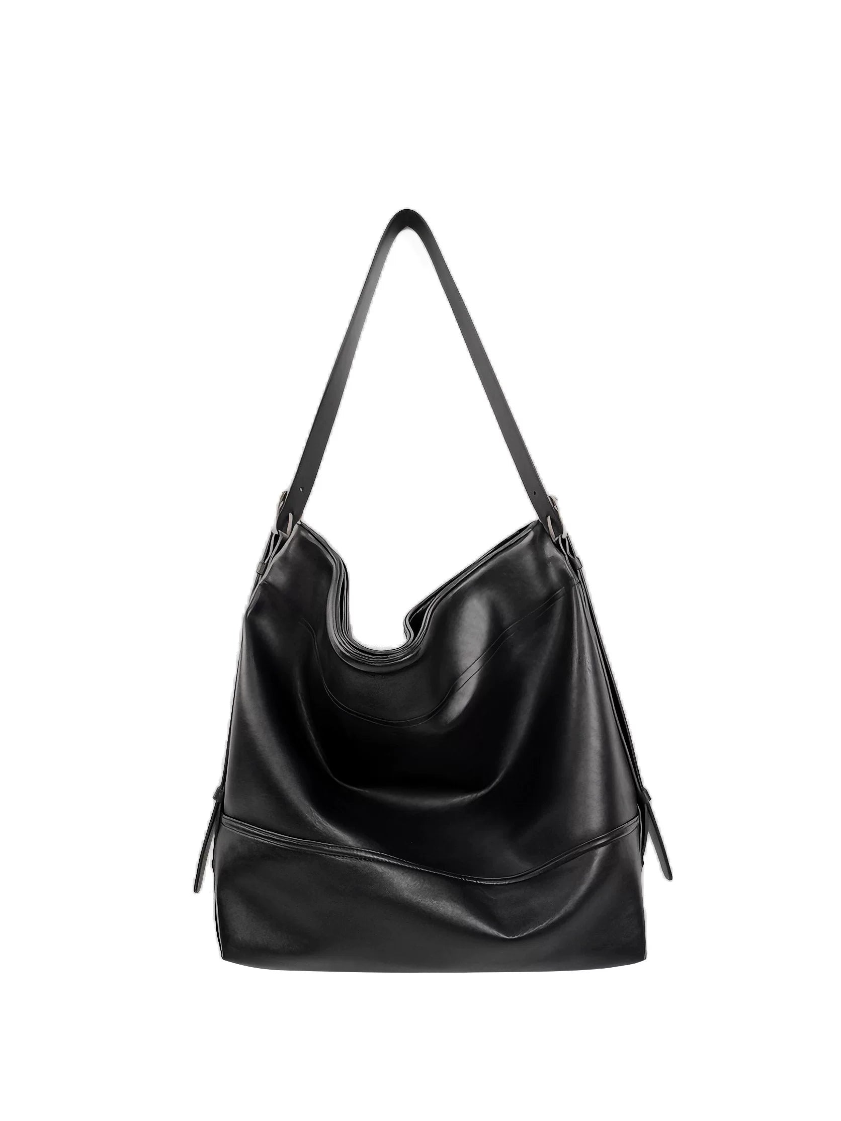 Stay the Night cashmere leather large capacity tote bag