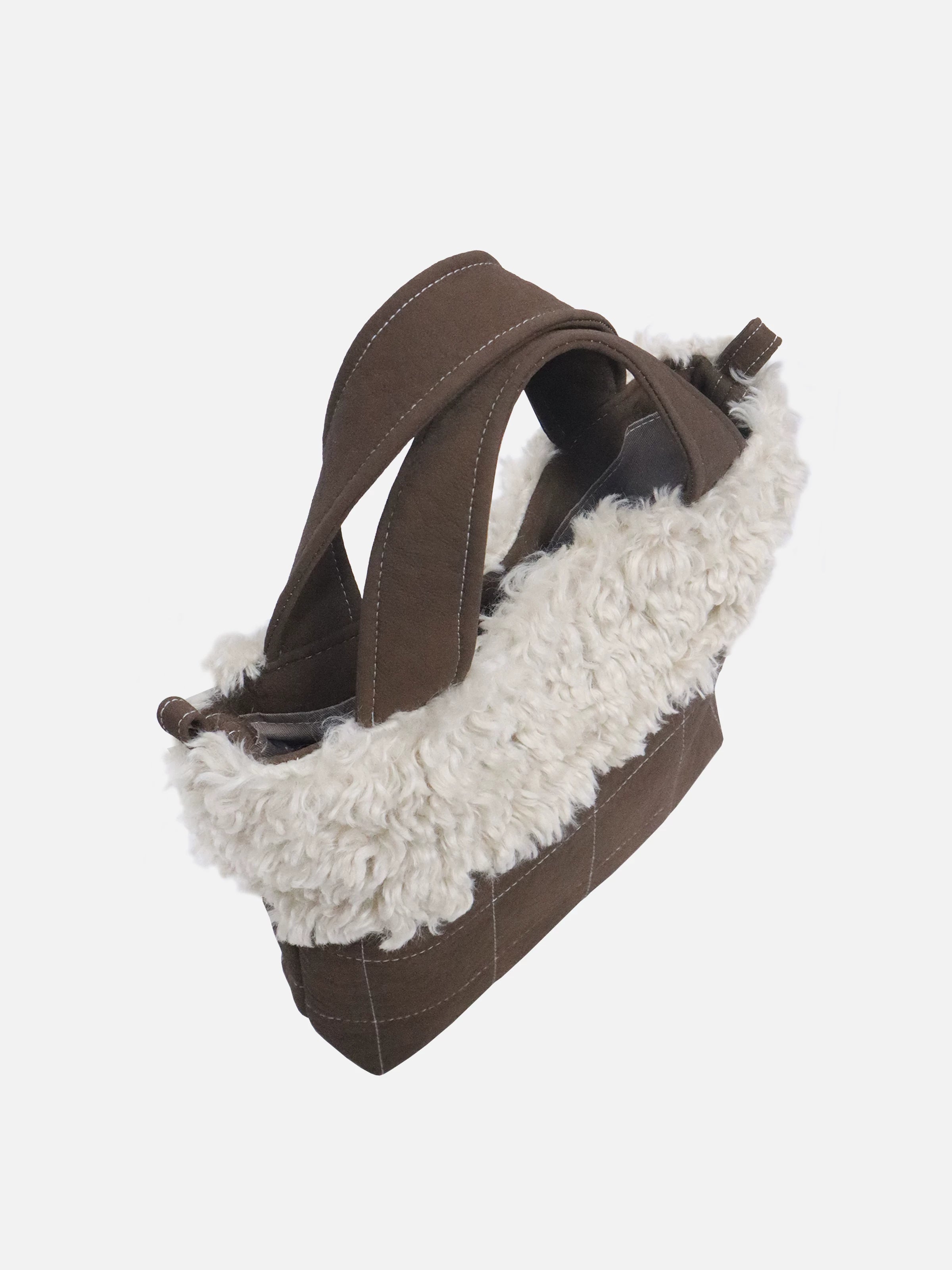 Heelwood Plush Checked Adjustable Handbag