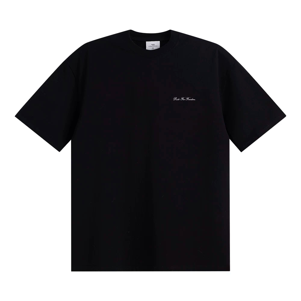 Loopsoon Casual Front Chest Back Print Tee