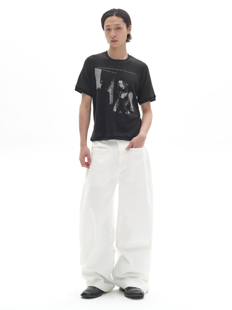 POH Threaded Sleeve Pendulum Light Rock Print Tee