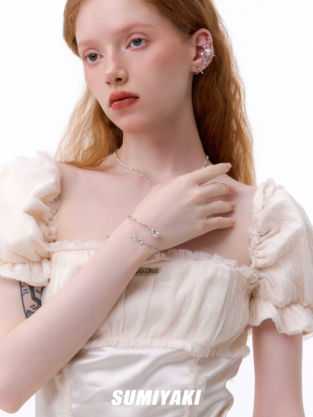 SUMIYAKI Metal Girl Pink Rose Bracelet
