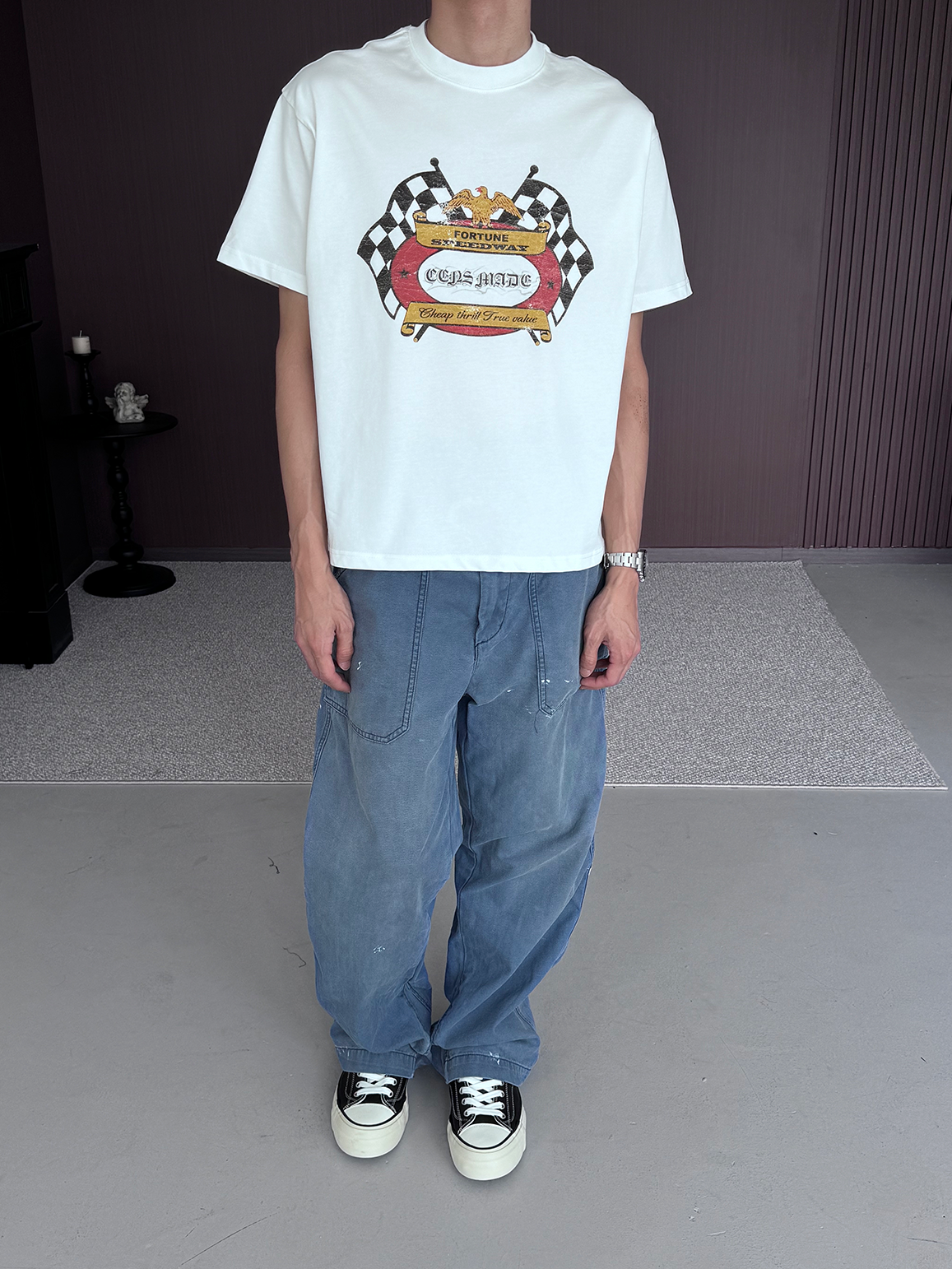 CENSMADE Racing Car Old Printed Tee