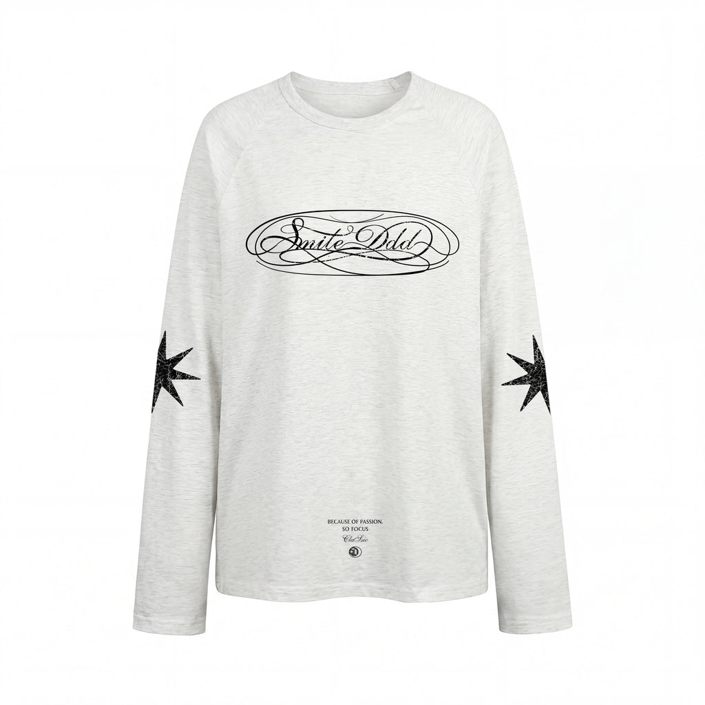 SMILE DDD Micro Transparent Loose Versatile Long Sleeve