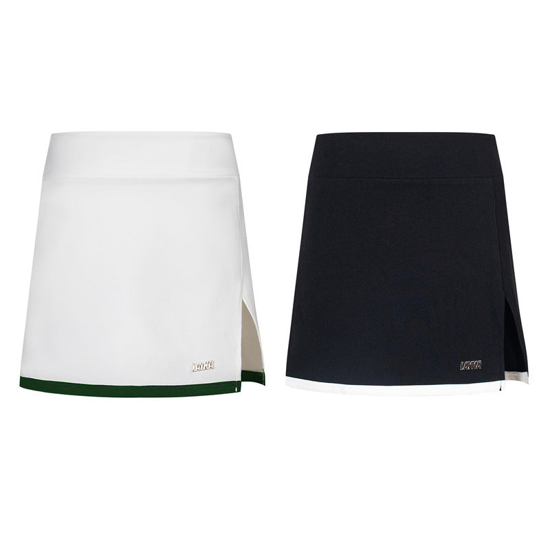 Nariele Hem Split Design Niche Versatile A-word Skirt