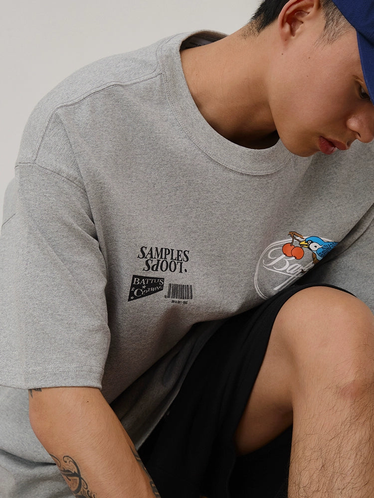 Battles Potted Sparrow Retro Casual Tee