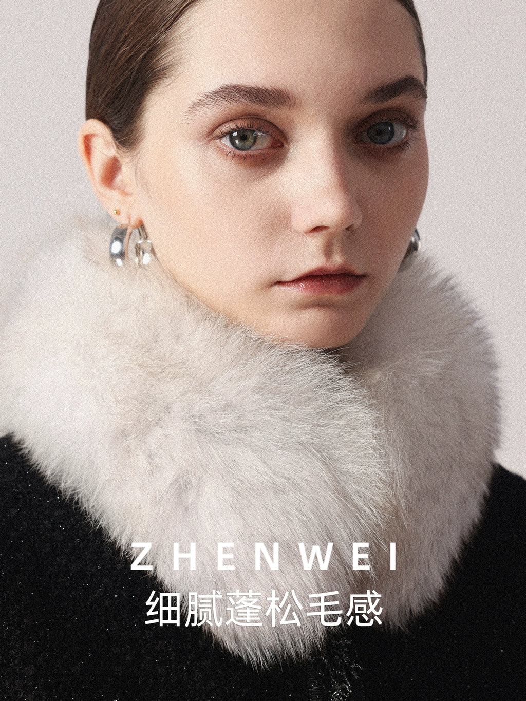 ZHENWEI Real Fox Fur Scarf