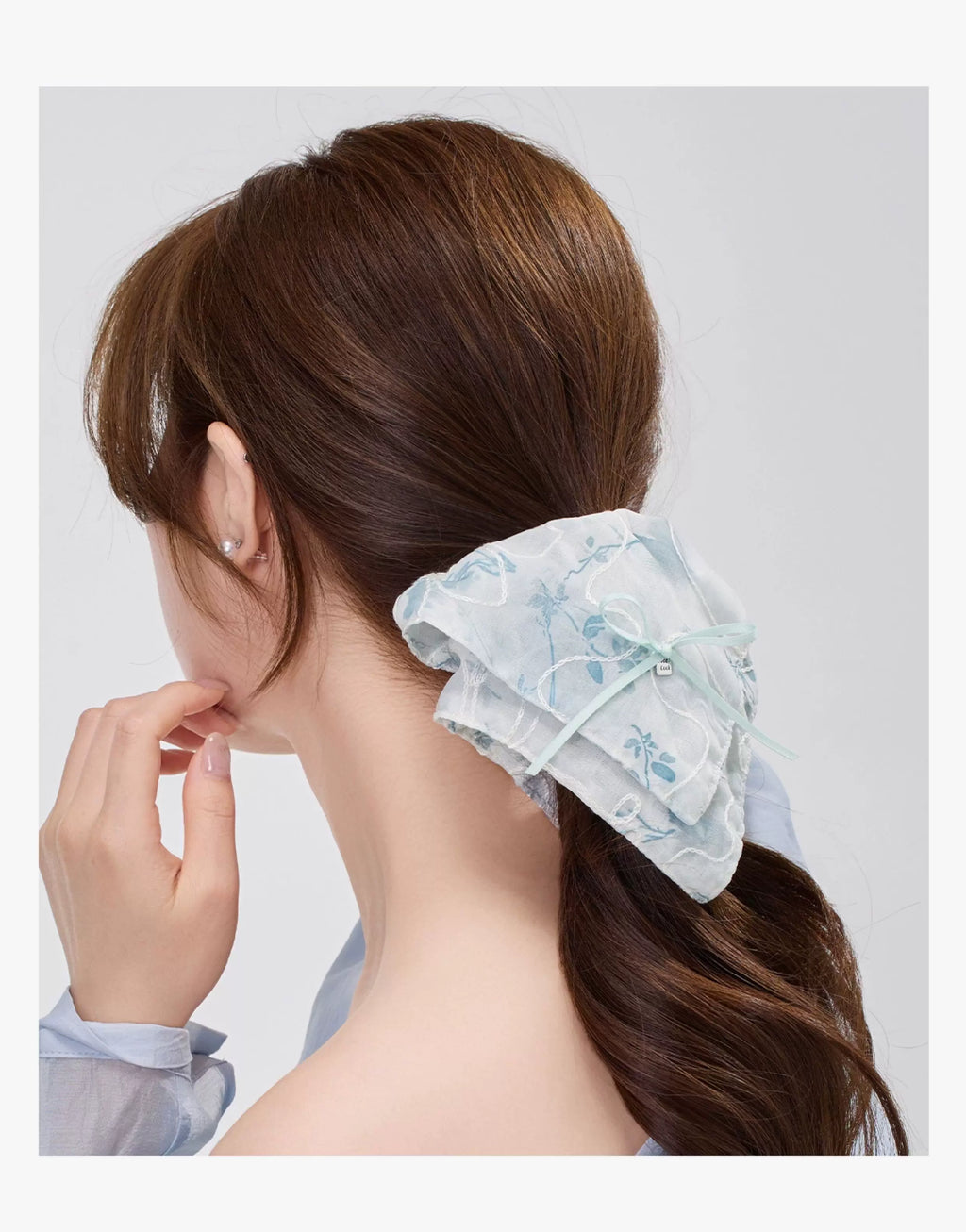 DODOGOGO Ink Bow New Chinese Lace Streamer Headdress