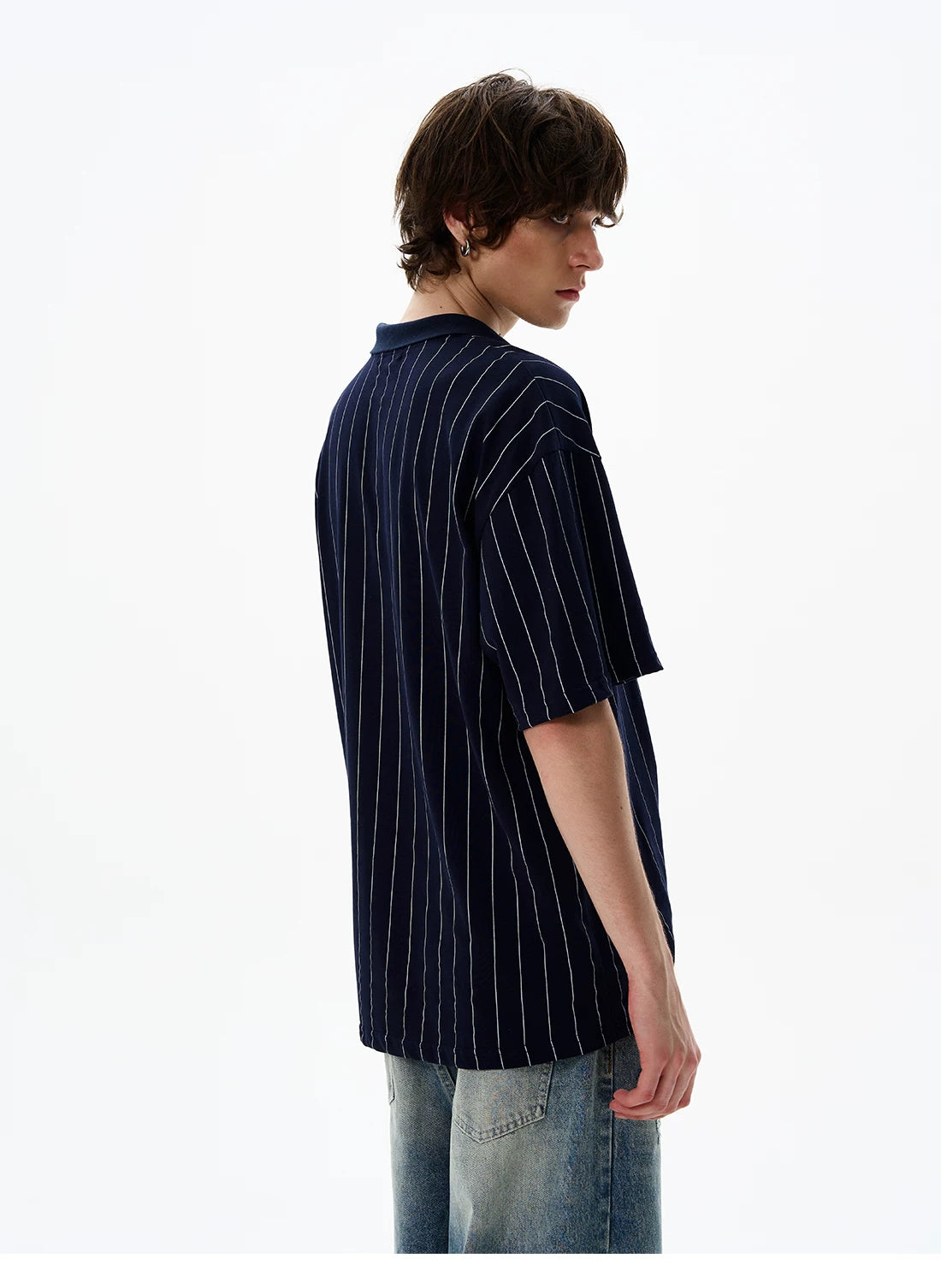 WLNEXT Retro Ruffian Handsome High-end Polo Shirt Tee