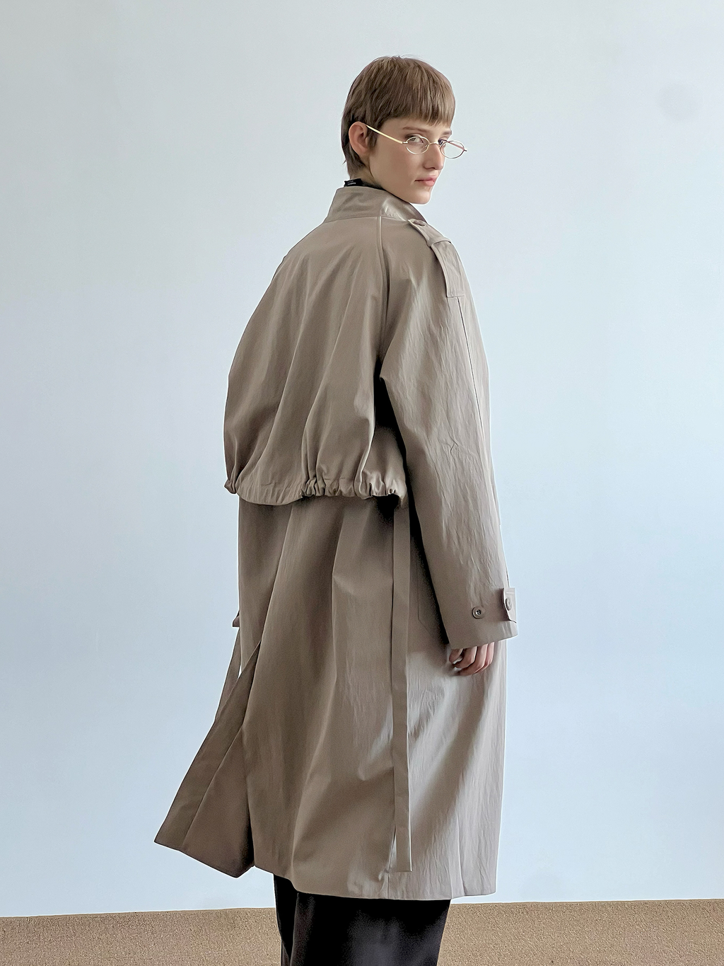 COLN Retro Premium Fake Two-piece Trench Coat