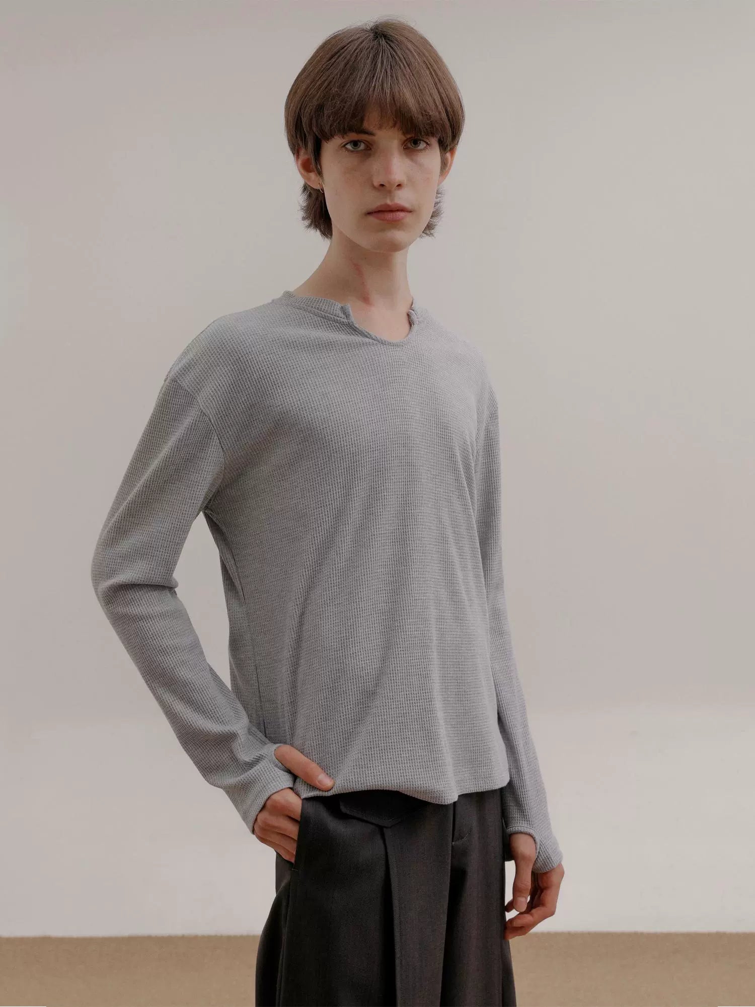 COLN Stacked Simple Bottom Long Sleeve