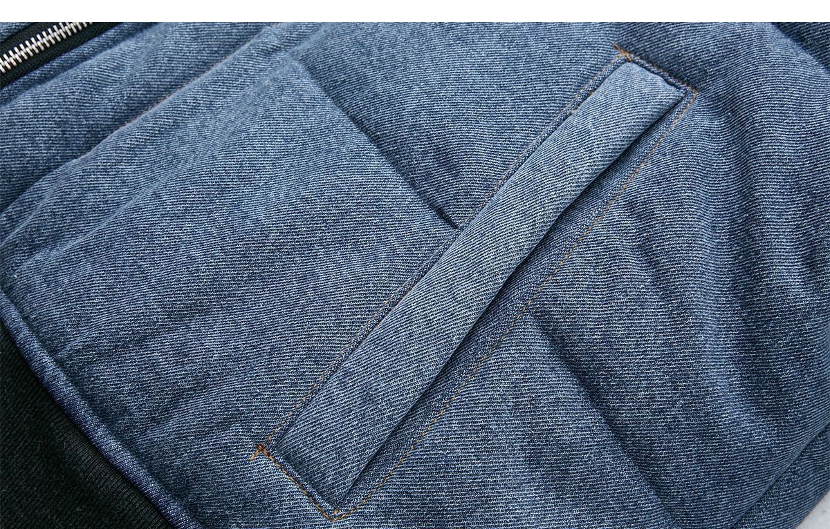 Madeextreme Retro Stand Collar Denim Thickenedoutwear