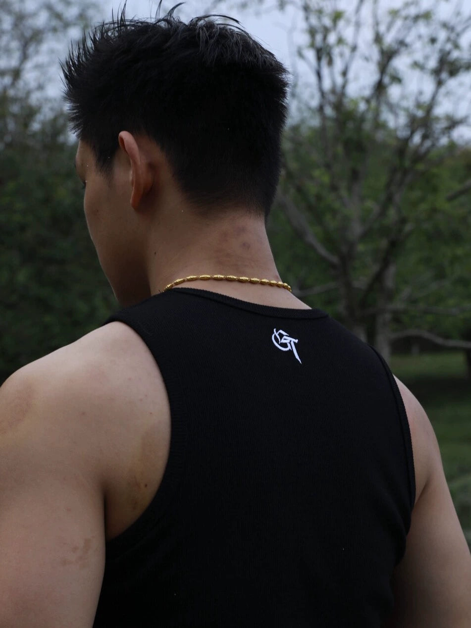 GTAL Embroidered Slim-fit Threaded Vest