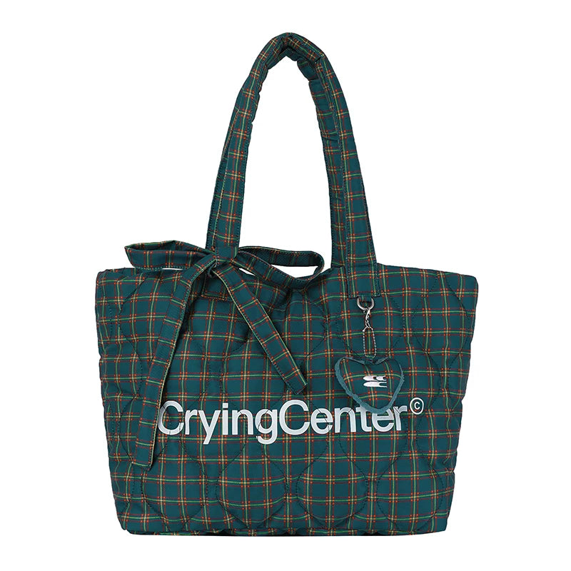 CryingCenter Vintage Checked Tote Bag