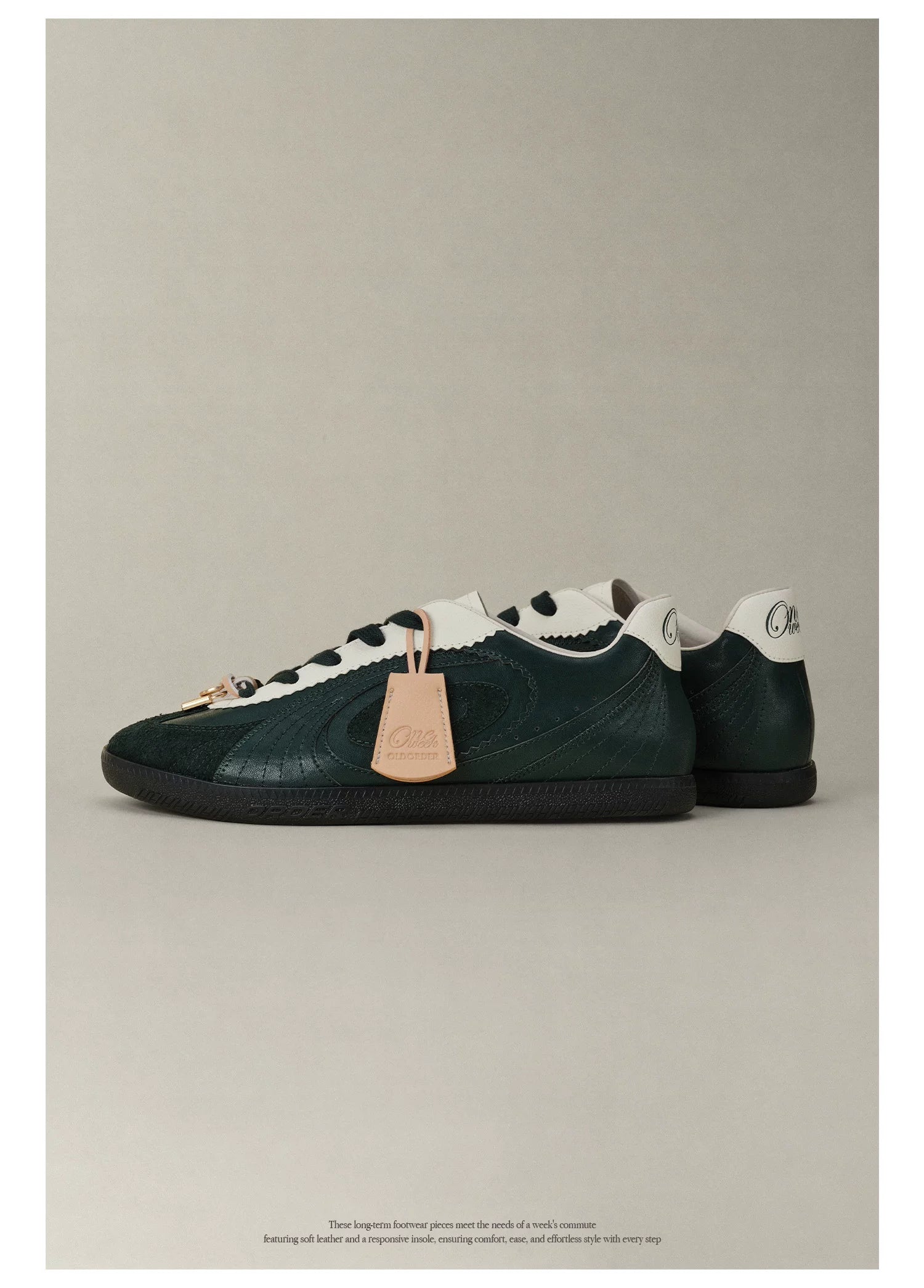 OLDORDER Vintage Thin-soled Round Head Casual Flat Shoes