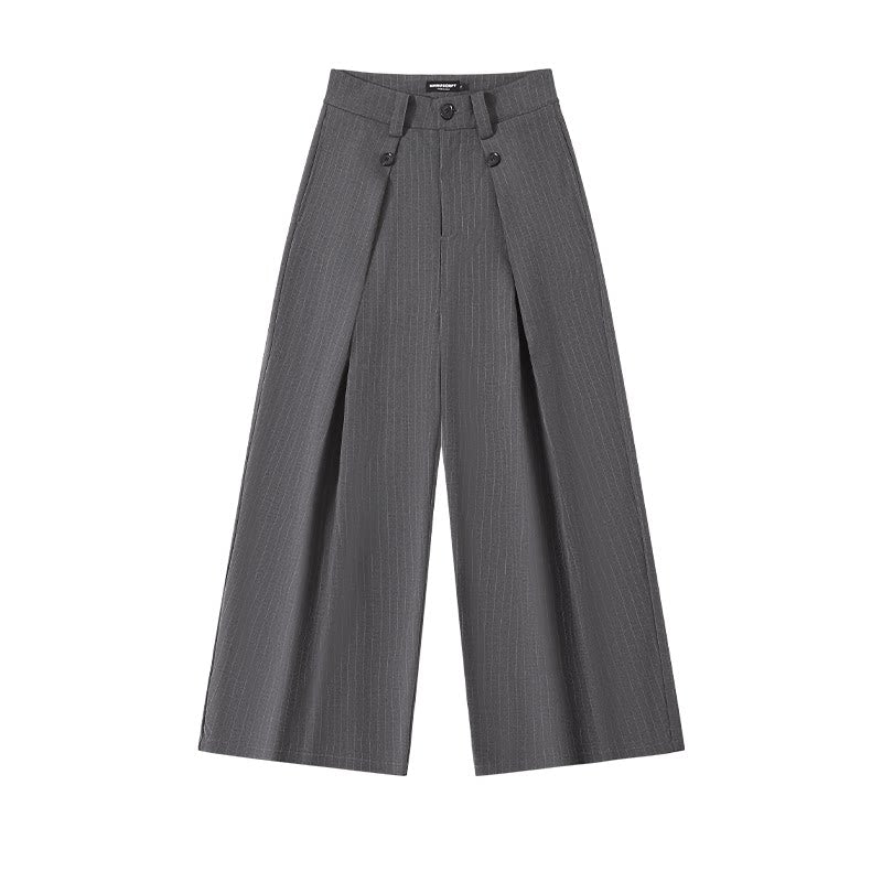 MANUSCRIPT Casual Loose Striped A-line Trousers