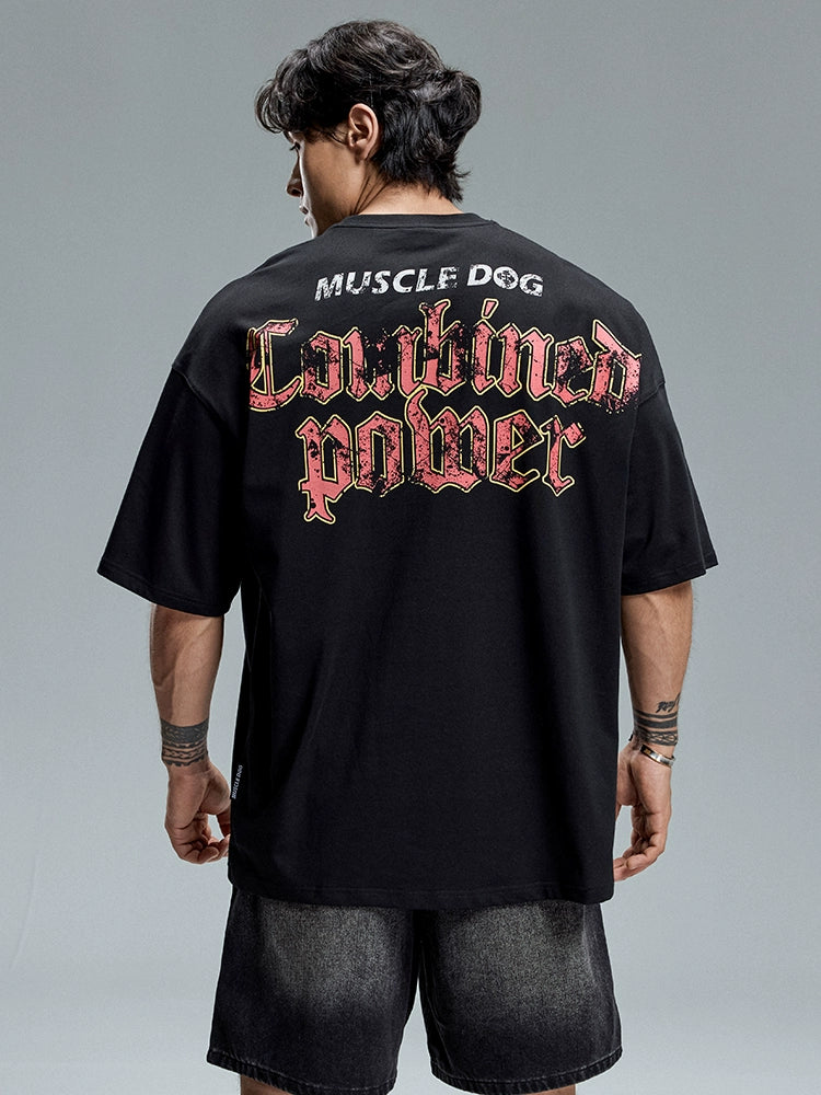 Muscle Dog Cool American Fitness Tee