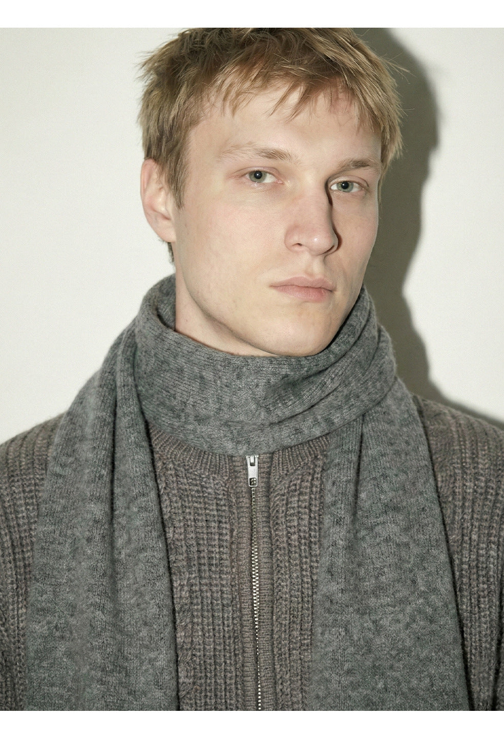 MADEEXTREME Vintage Knitted Stand-up Neck Thickened Jacket