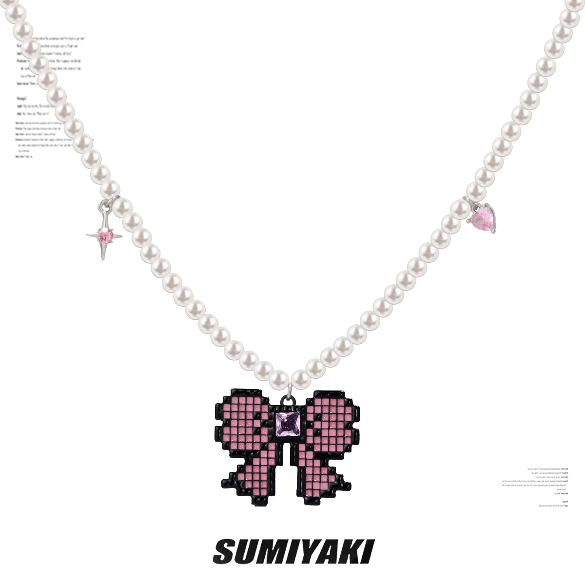 SUMIYAKI Bow Pearl Necklace