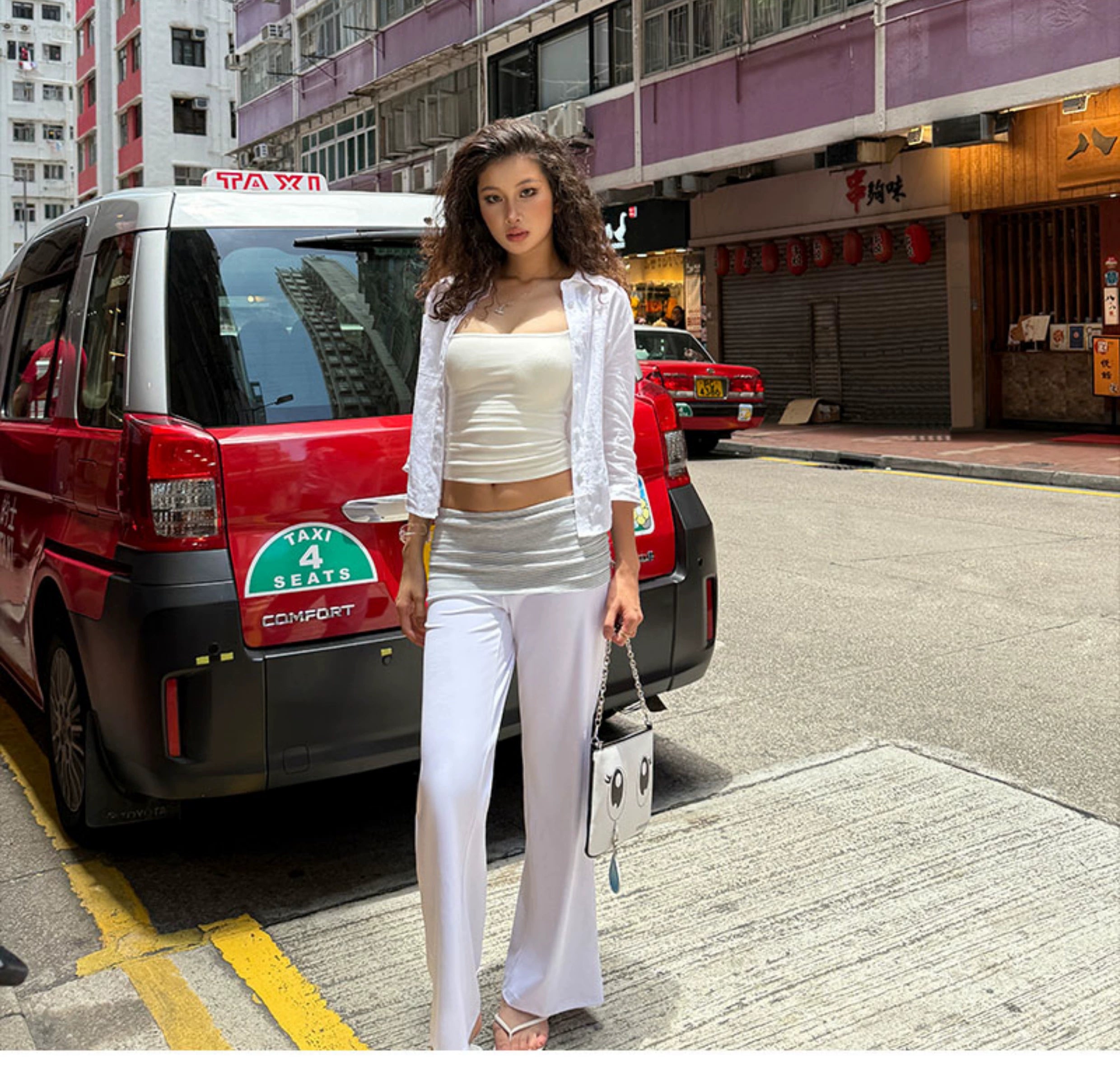 Audwyn Waist Slim Lapel Top