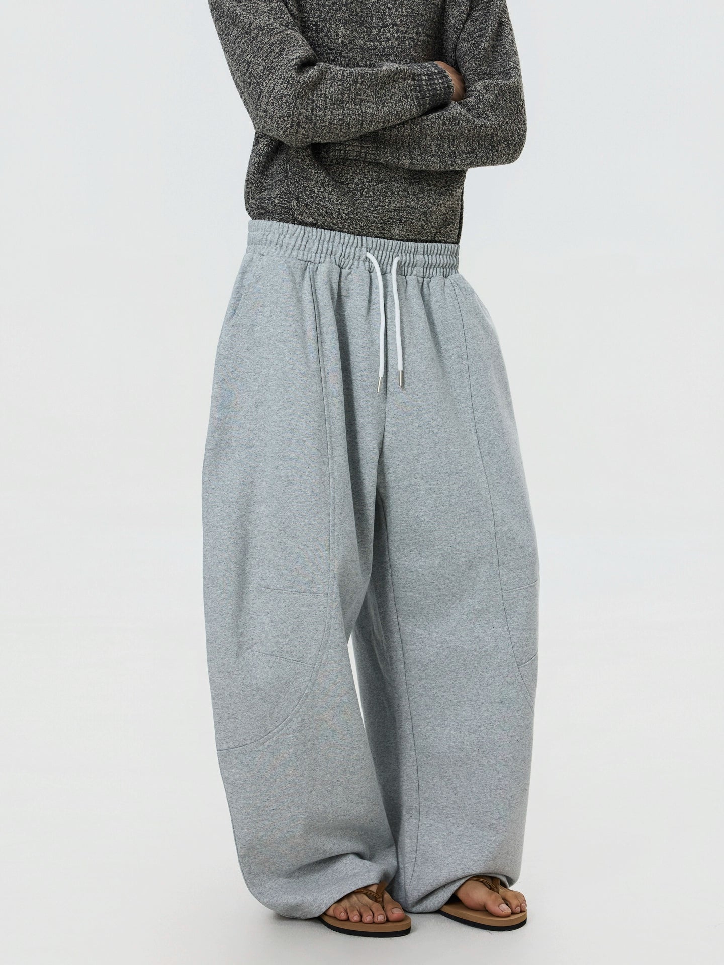 BTSG Retro Silhouette Drawstring Sweatpants