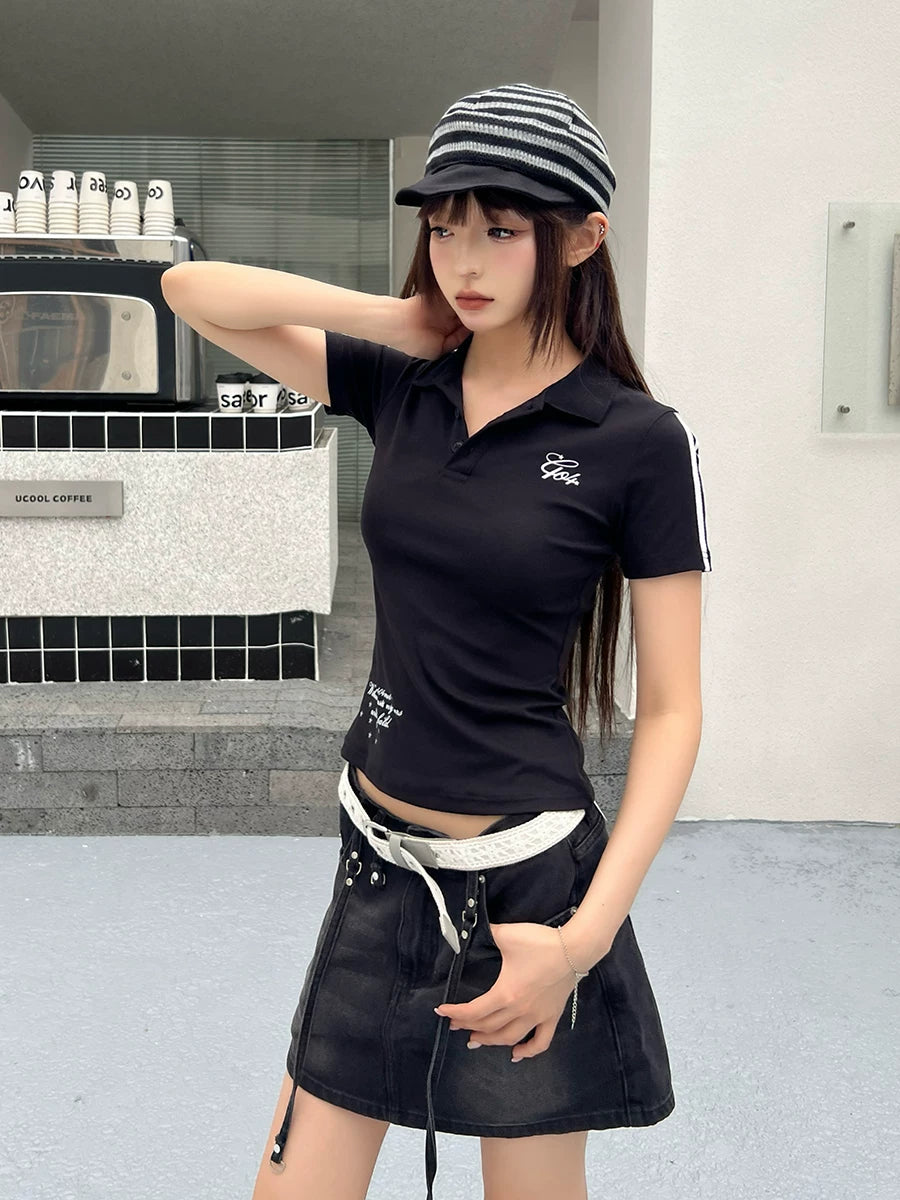 404MOB Polo Neck Slim Tee