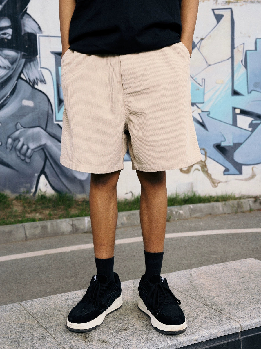 Remedy Vintage Embroidered Corduroy Casual Shorts