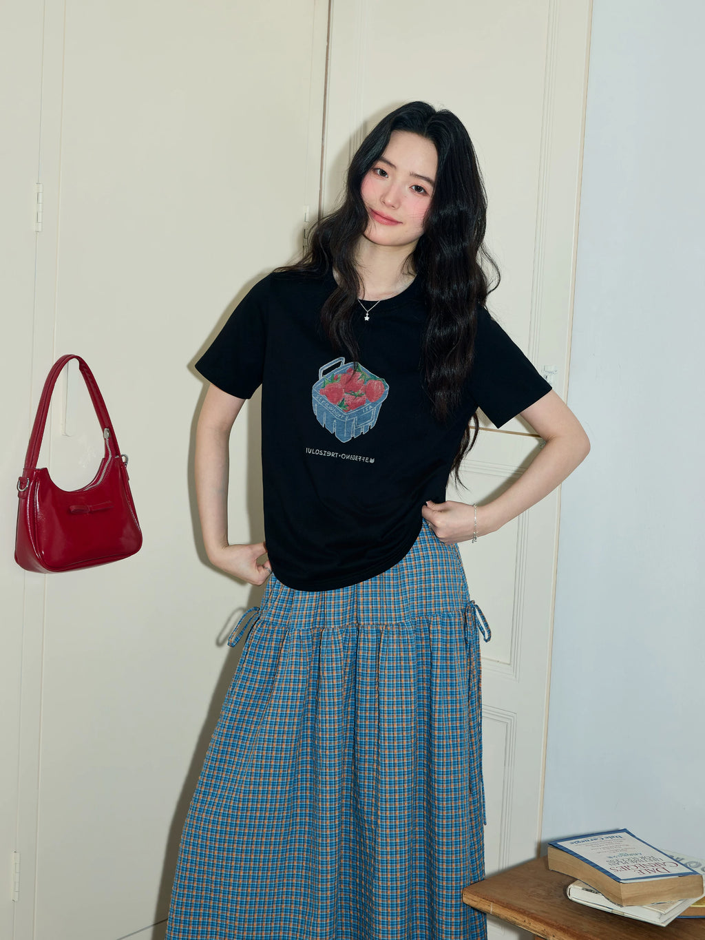 XUJING Front Shoulder Loose and Thin Tee