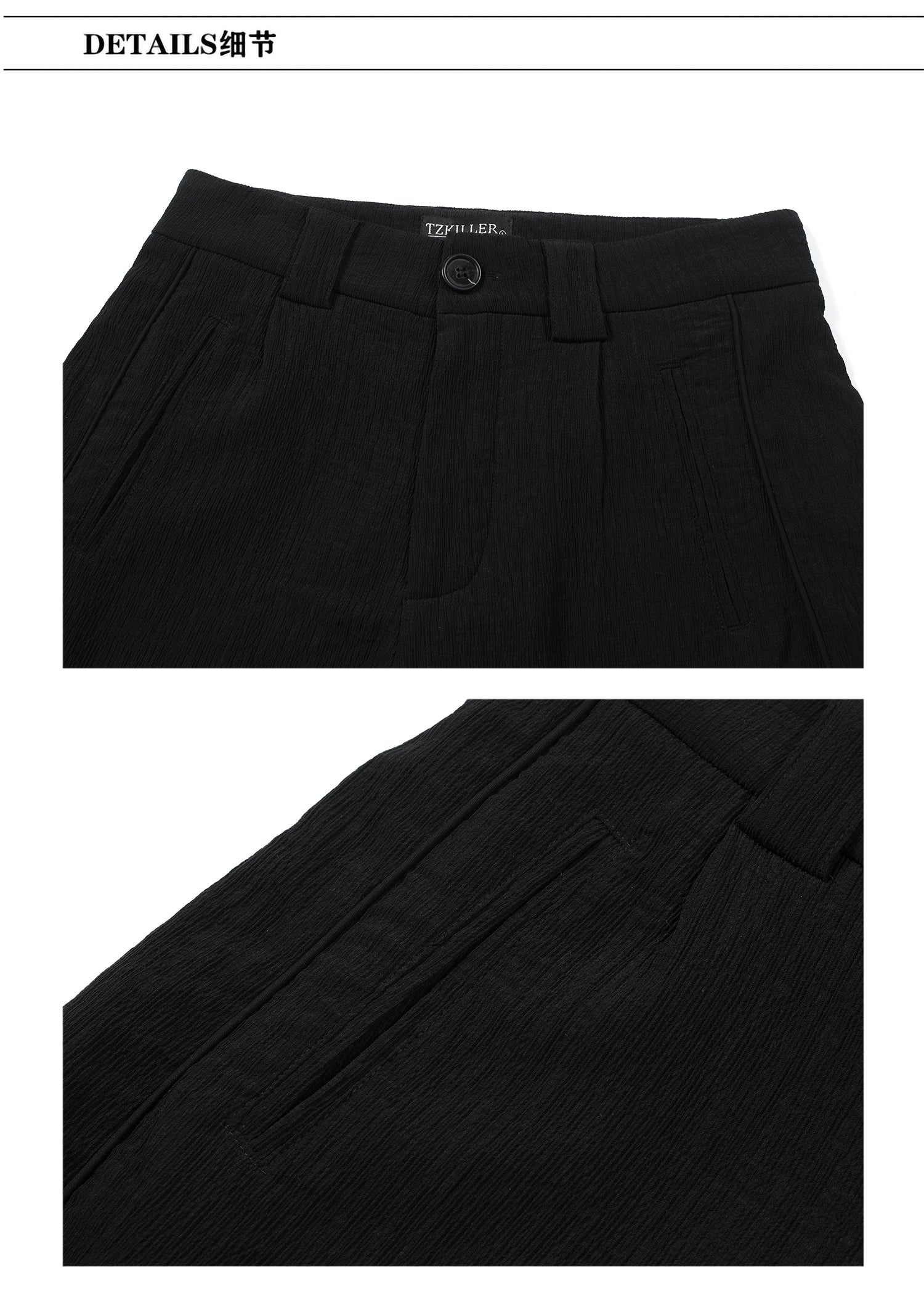 TZ Killer Textured Arc Wide Leg Trousers