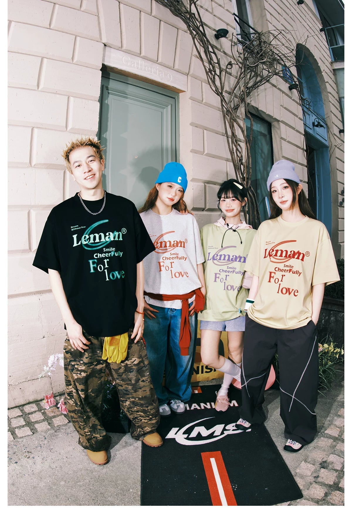 Lemanism Letter Print Loose Casual Tee