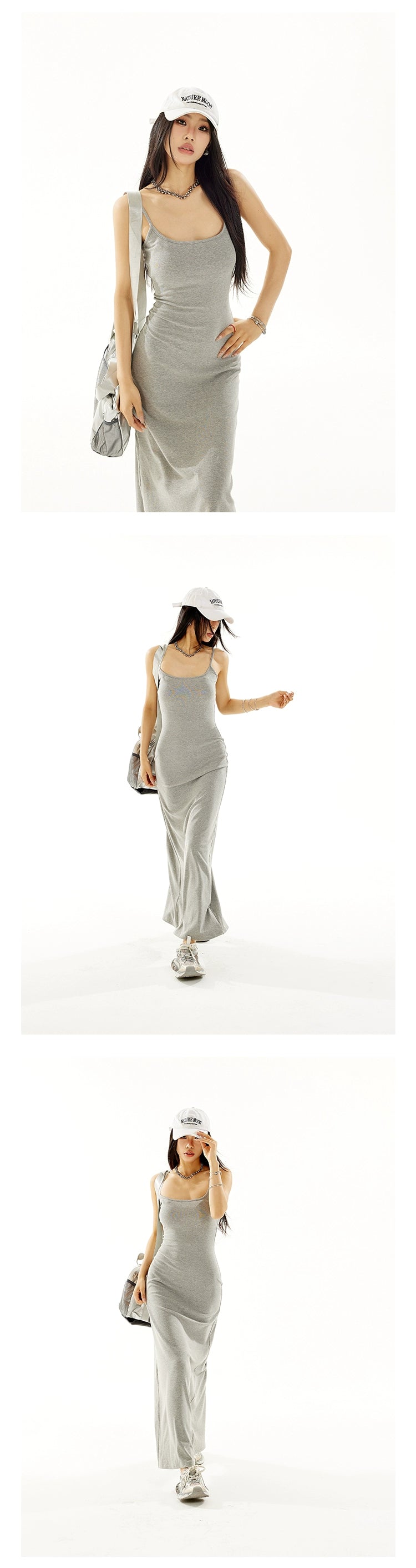 Zero Split Waist and Thin Suspender Dress