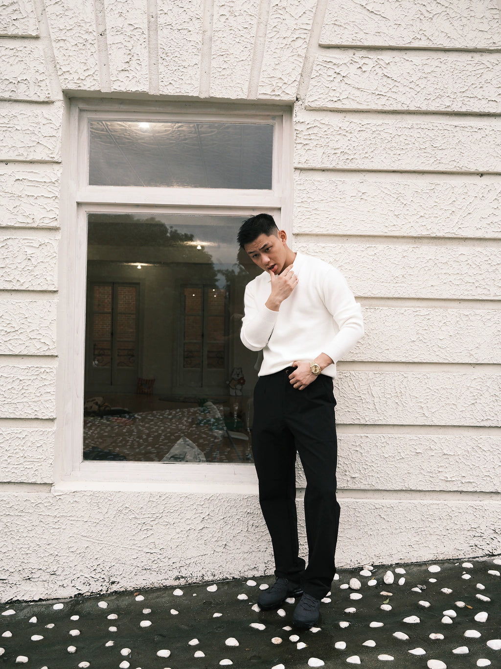 GTAL Retro Casual Long-sleeved Lapel Knitted Sweater