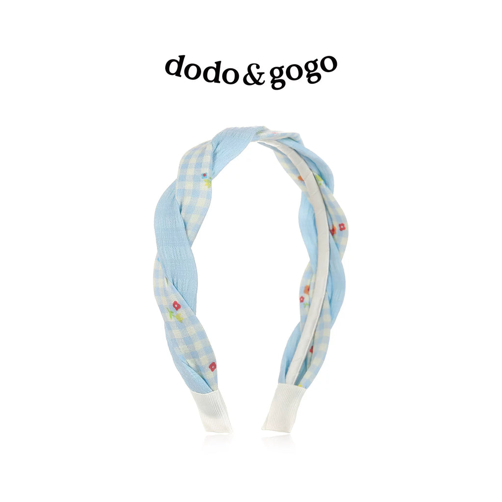 DODOGOGO Plaid Floral Twist Headband