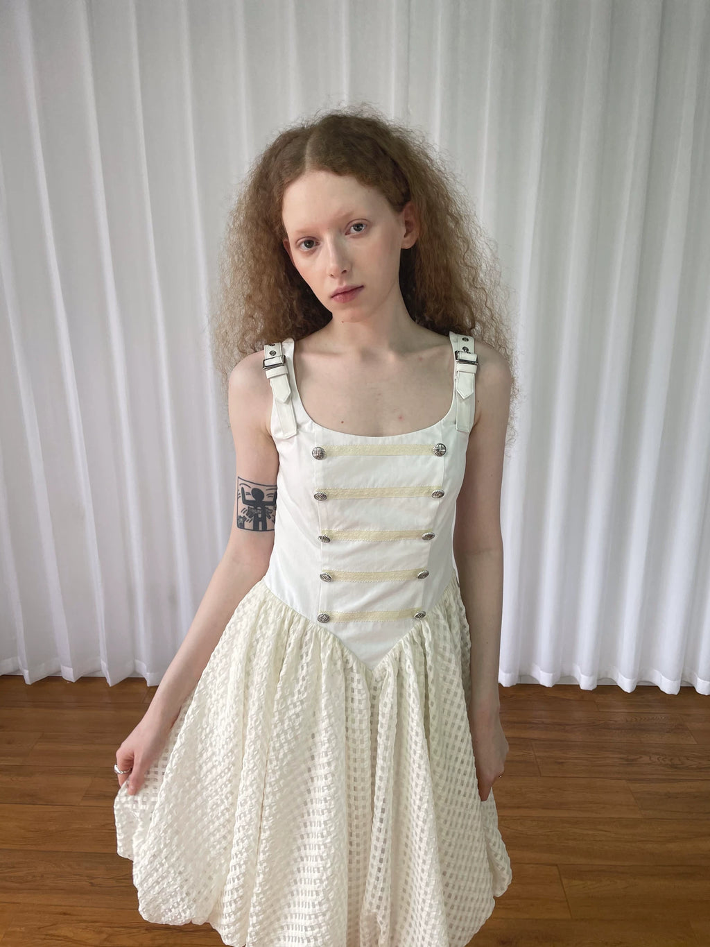 Loosesmell Stitching Slim Suspender Skirt