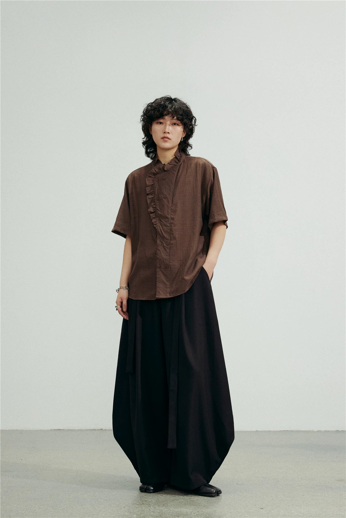 SUNYVONNE Niche Lace Short-sleeved Shirt