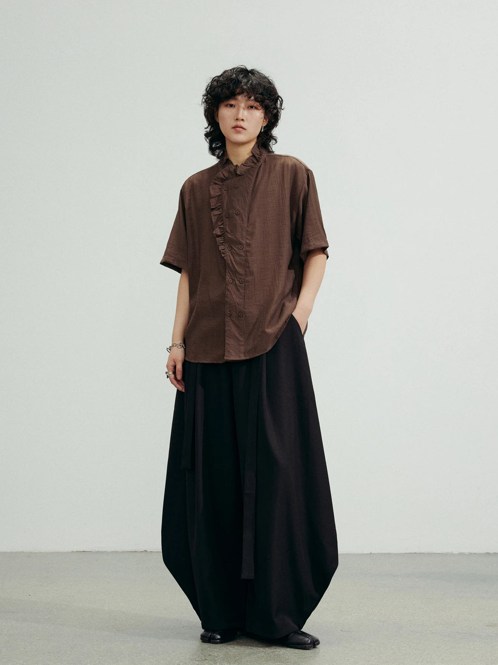 SUNYVONNE Niche Lace Short-sleeved Shirt