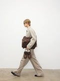 TERRAINCOGNITA Suede Splicing Large Capacity Tote Crossbody Bag