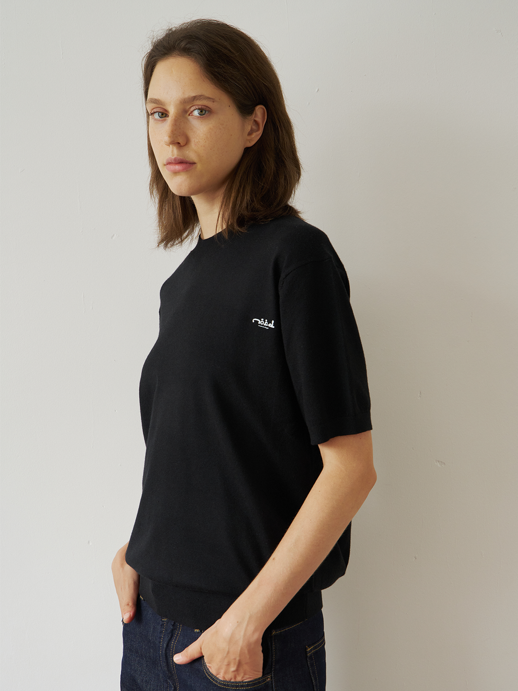 NOSD Casual Shoulder Knitting Tee