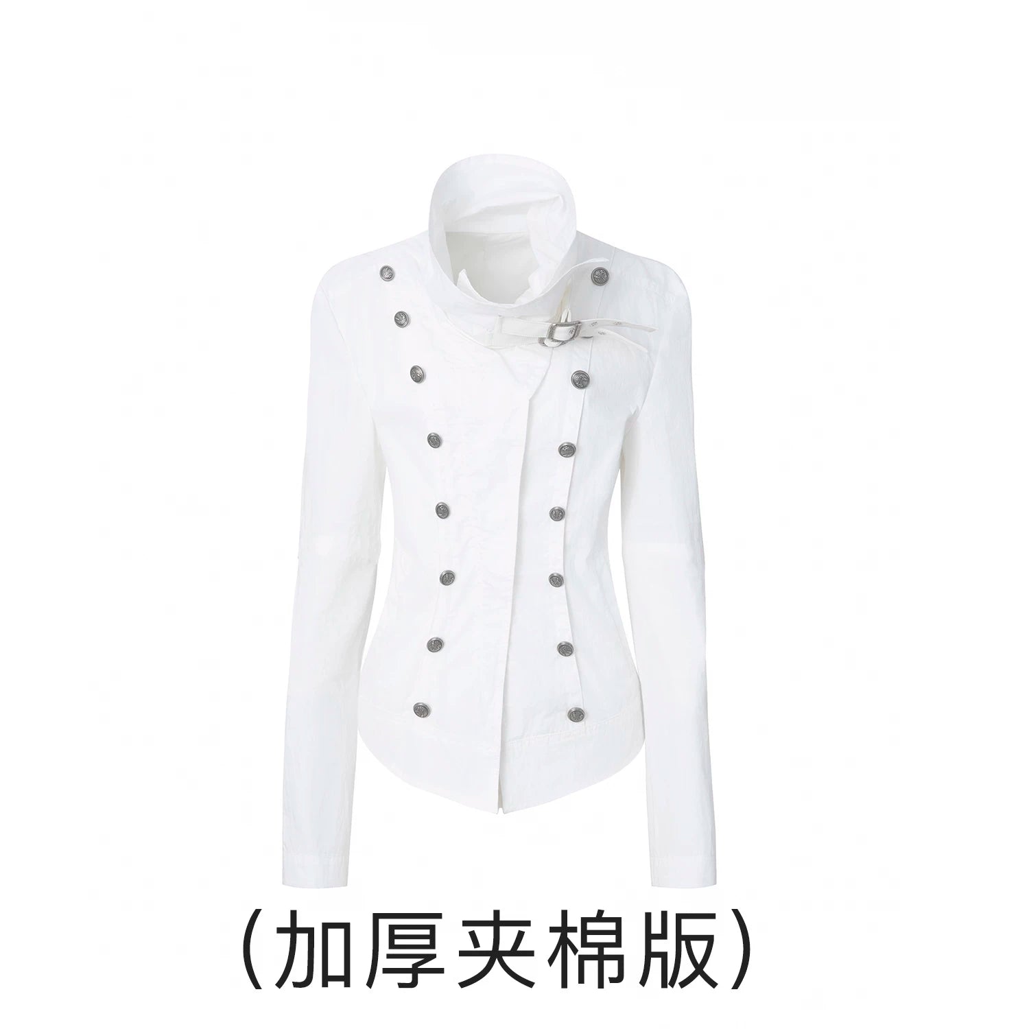 DoublePunch High-neck Vintage Metal Buckle Padded Thickened Jacket