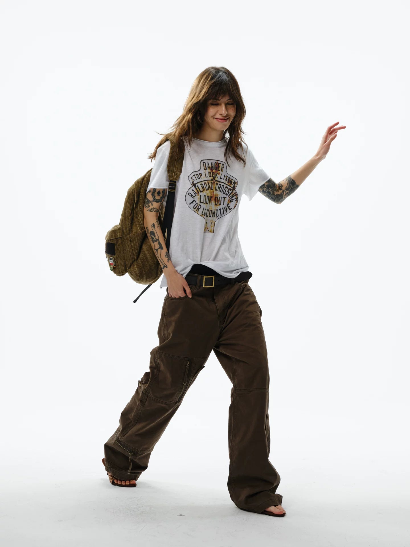 TREClub Vintage Anchor Print Casual Tee