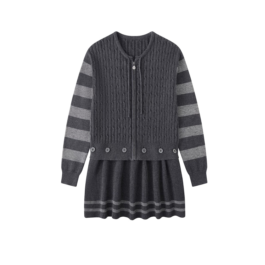 MOMSAYCAN Striped Sweater Cardigan