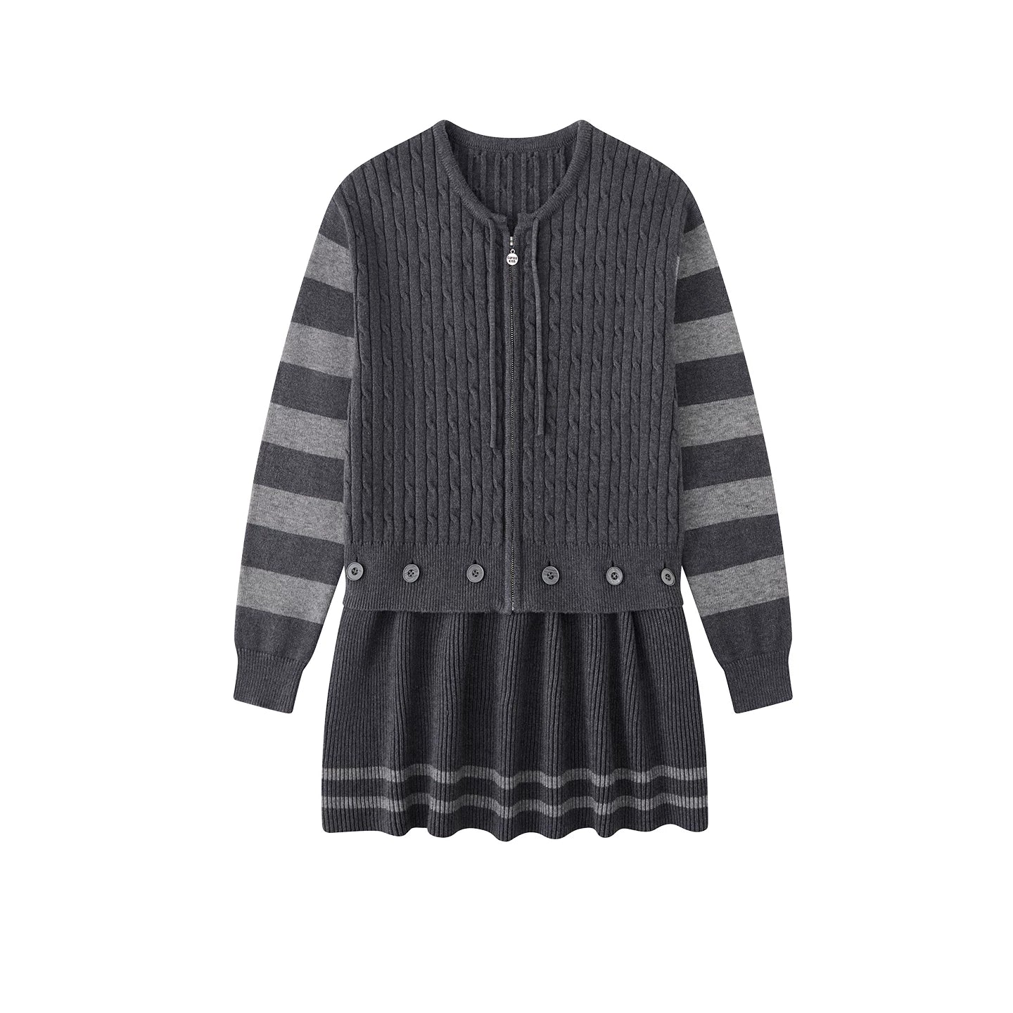 MOMSAYCAN Striped Sweater Cardigan