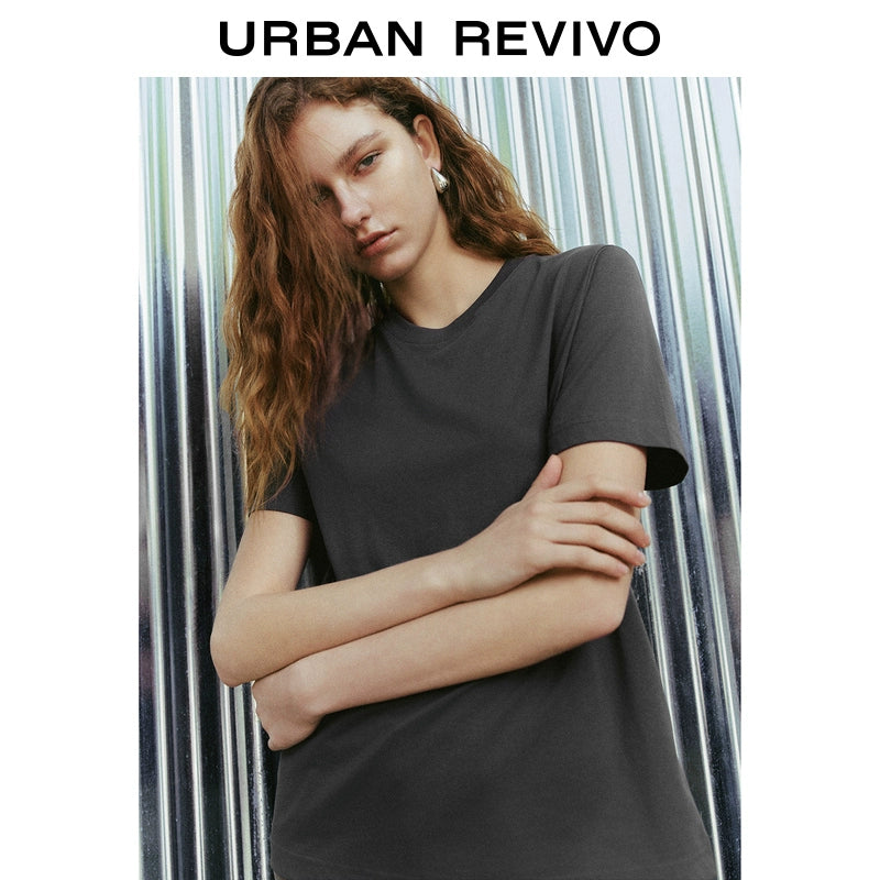 URBAN REVIVO Casual Versatile Loose Short Sleeve T-Shirt