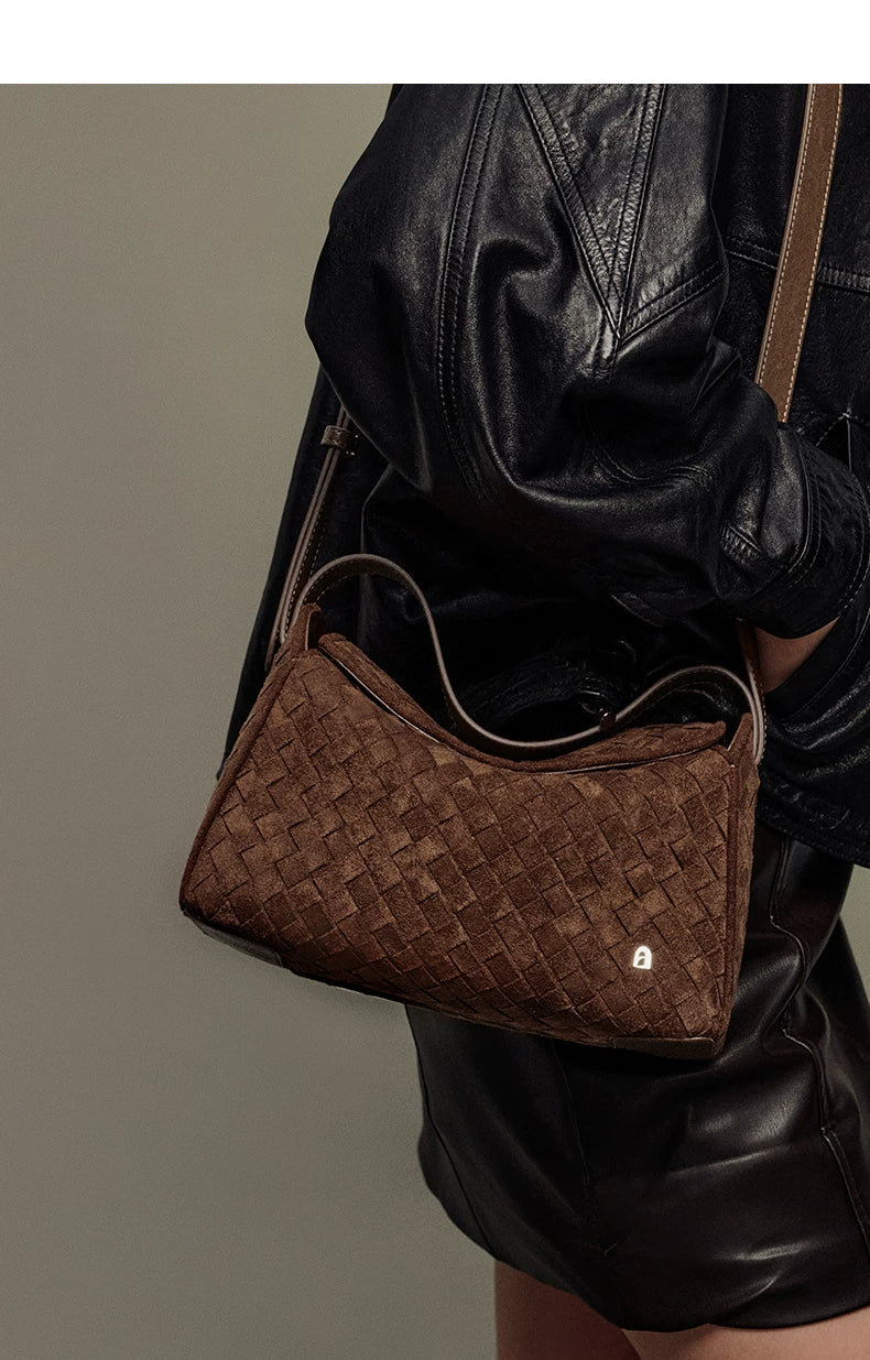 La Festin Woven Crossbody Handbag