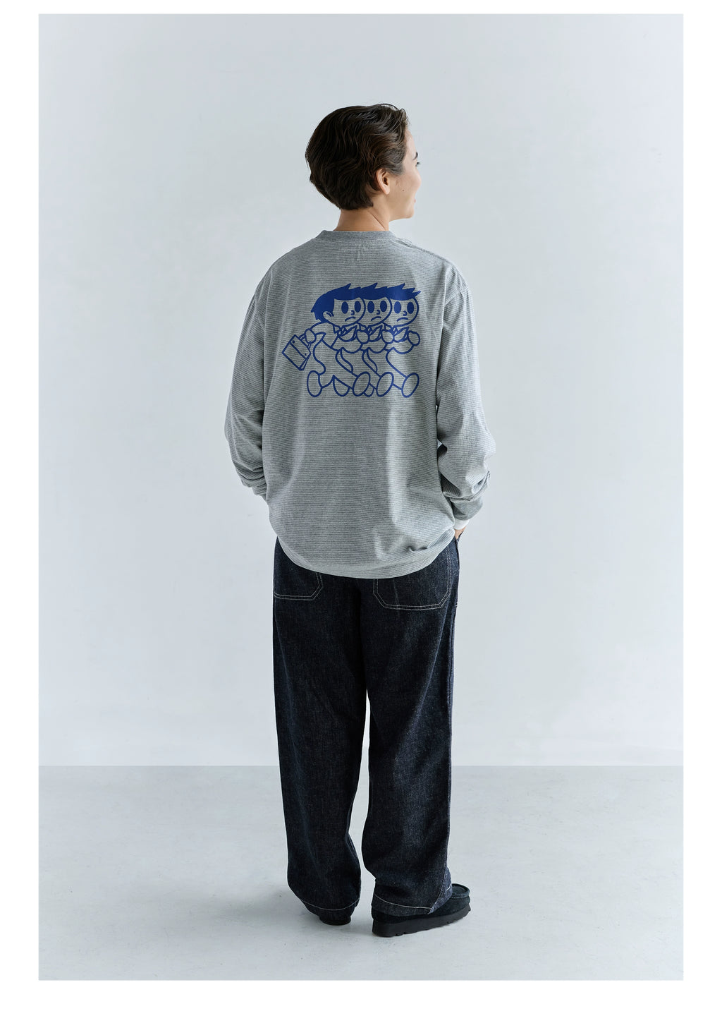 BENT IDEA Casual Pinstripe Long Sleeves