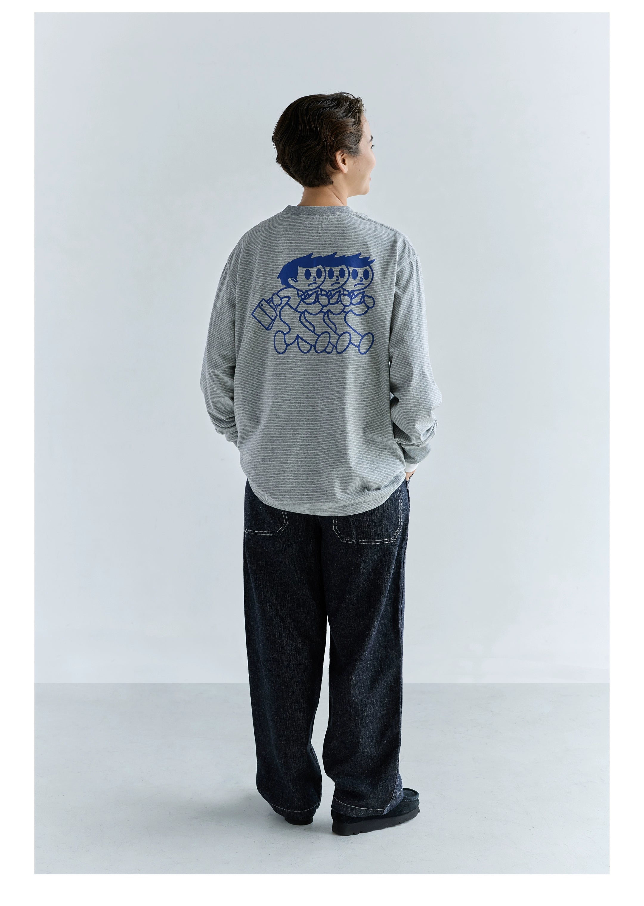 BENT IDEA Casual Pinstripe Long Sleeves