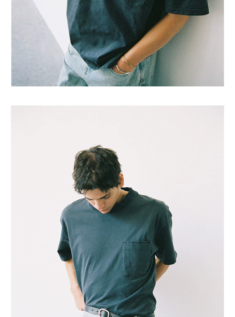 Anniehall Made Old Washed Retro Double Bag Tee