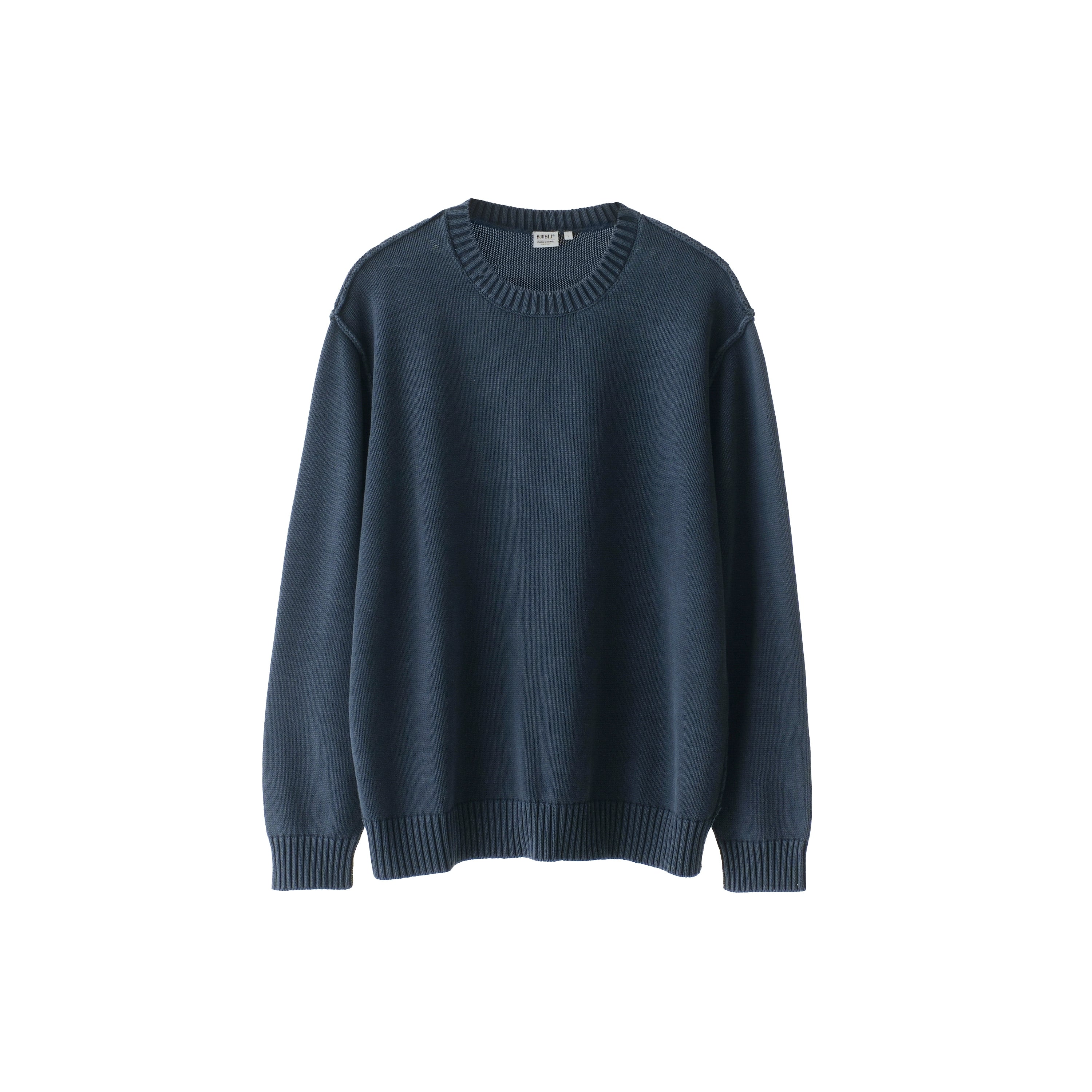 BUTTBILL Vintage Simple Crew Neck Knitted Sweater