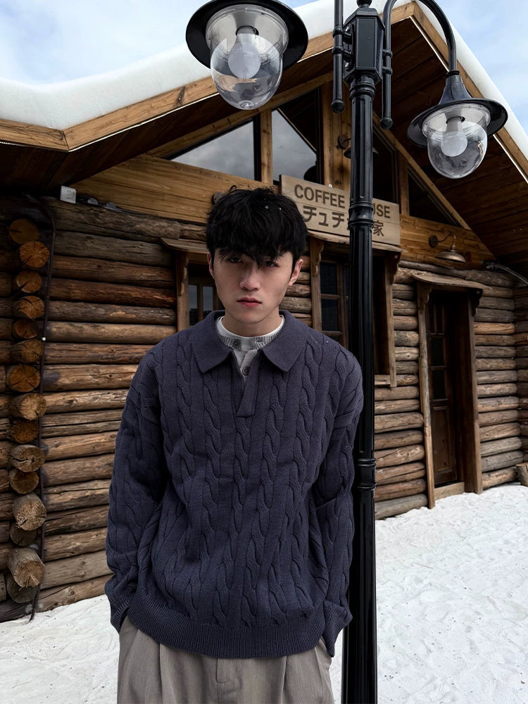 ZOZOFOREST Casual Fake Two-piece Knitted Sweater