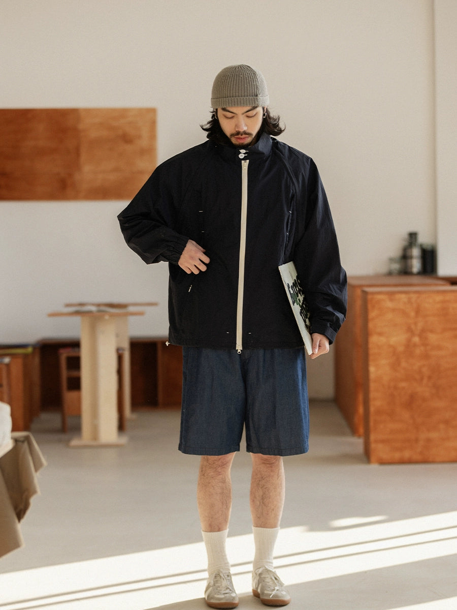 NOEARS Japanese Retro Loose Stand-up Jacket