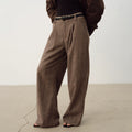 NOT UGLY Vintage Double-pleated Loose Plaid Casual Pants